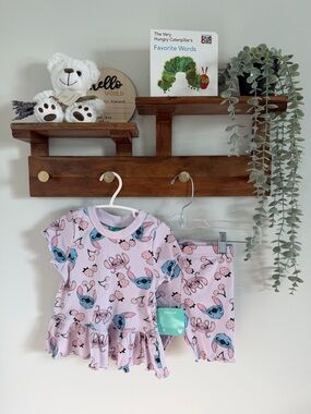 Disney Pink Stitch & Angel Matching Set